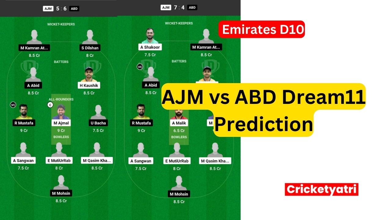 AJM vs ABD Dream11