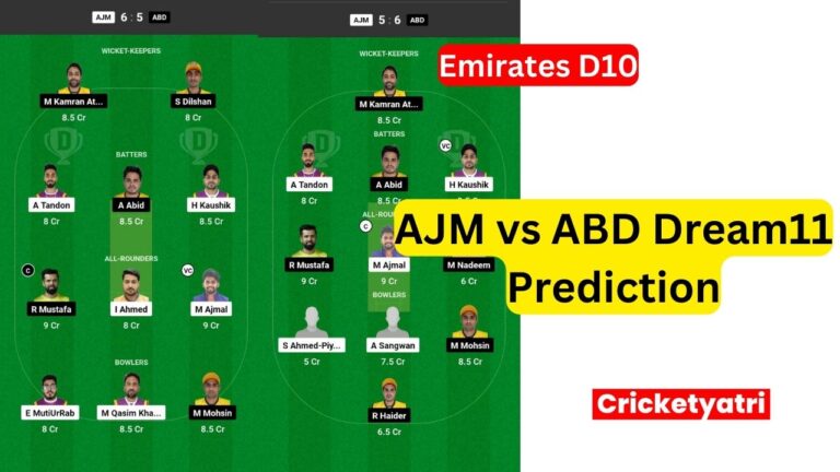 AJM vs ABD Dream11