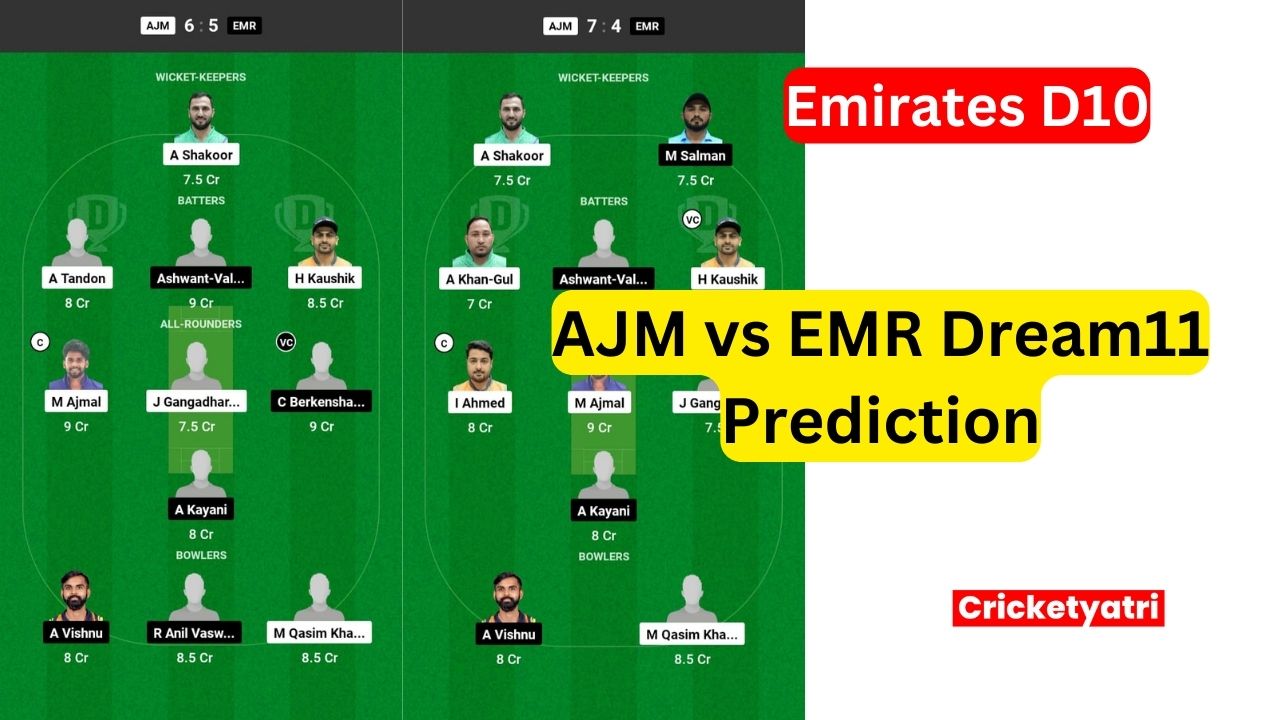 AJM vs EMR Dream11