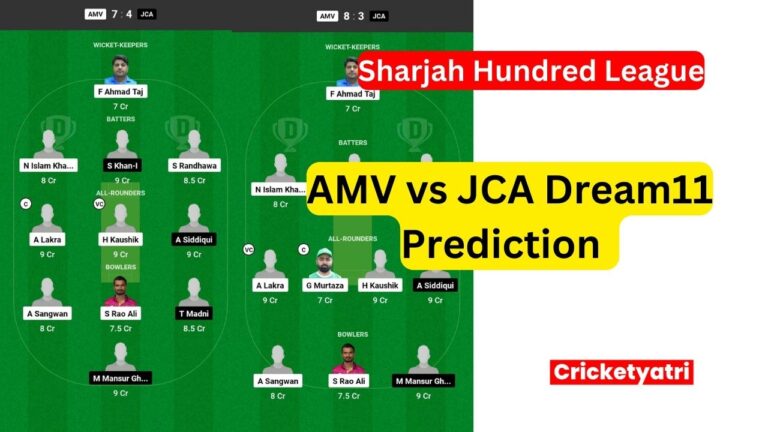 AMV vs JCA Dream11 Prediction