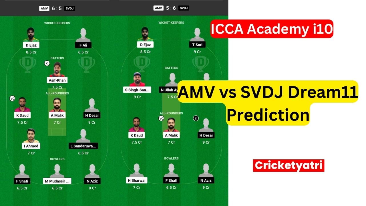 AMV vs SVDJ Dream11