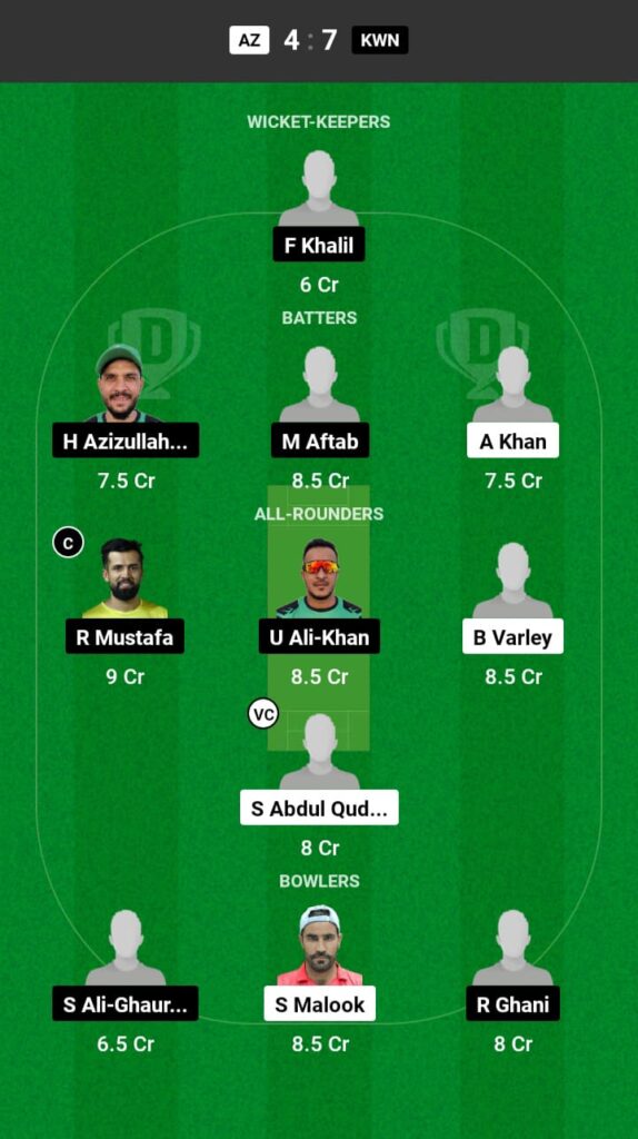 AZ vs KWN Dream11