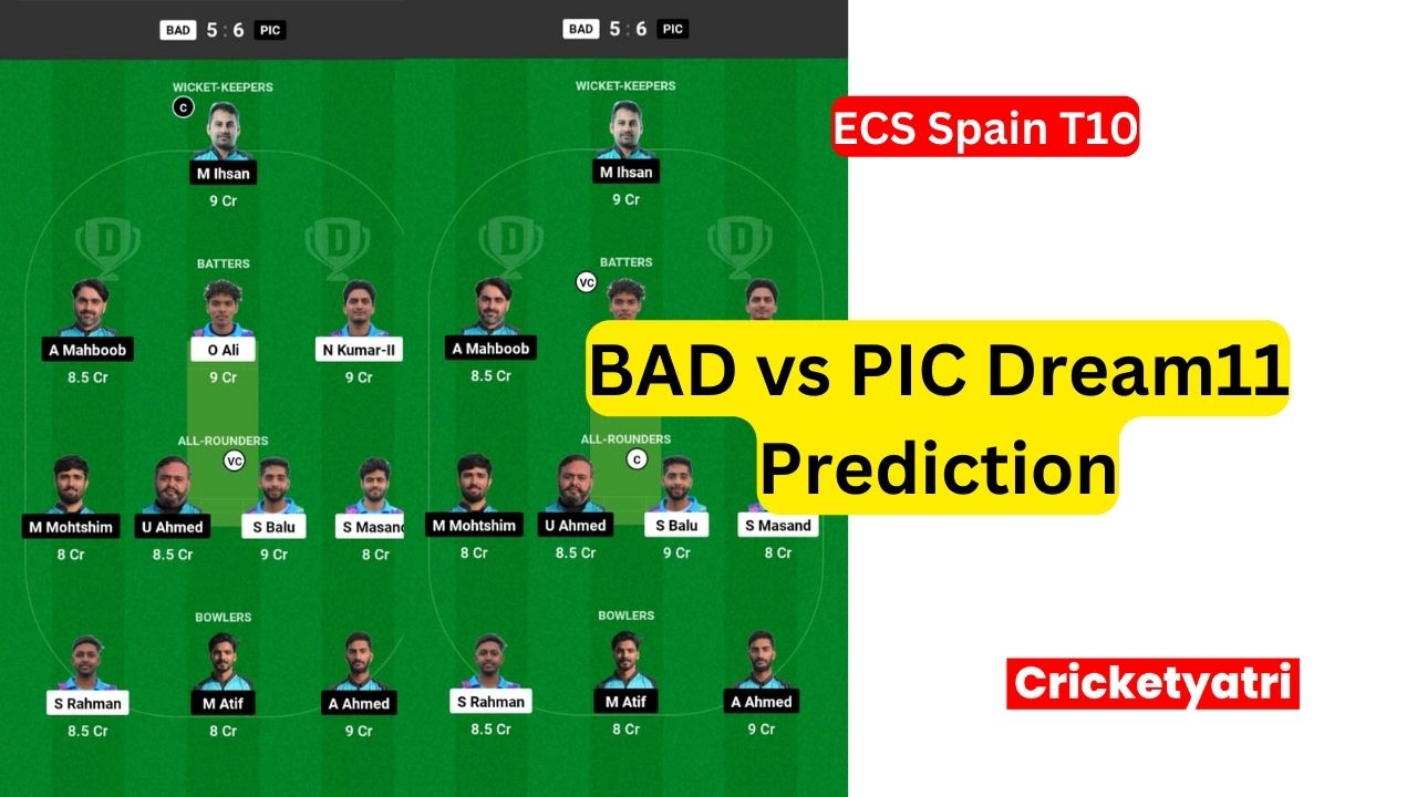 BAD vs PIC Dream11 Prediction