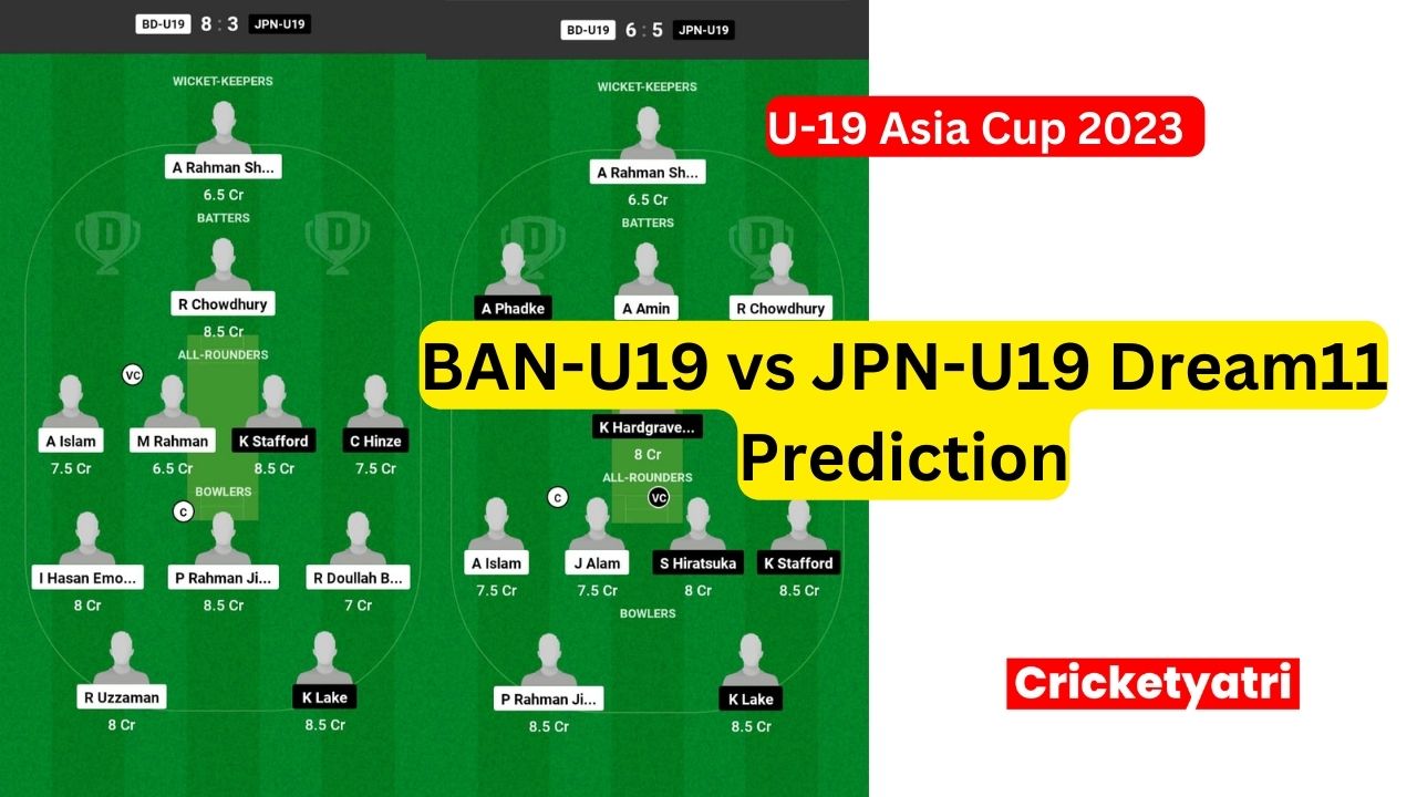 BAN-U19 vs JPN-U19 Dream11