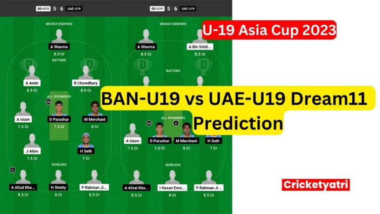 BAN-U19 vs UAE-U19 Dream11 Prediction
