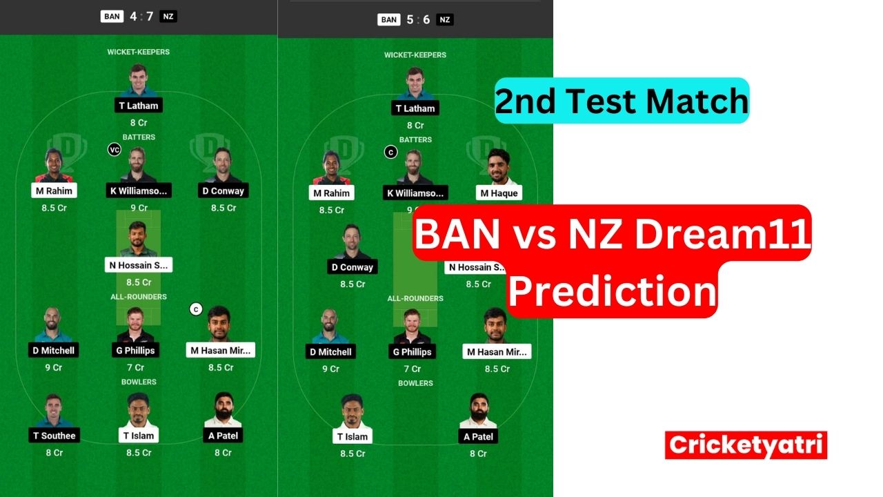 BAN vs NZ Dream11 Prediction