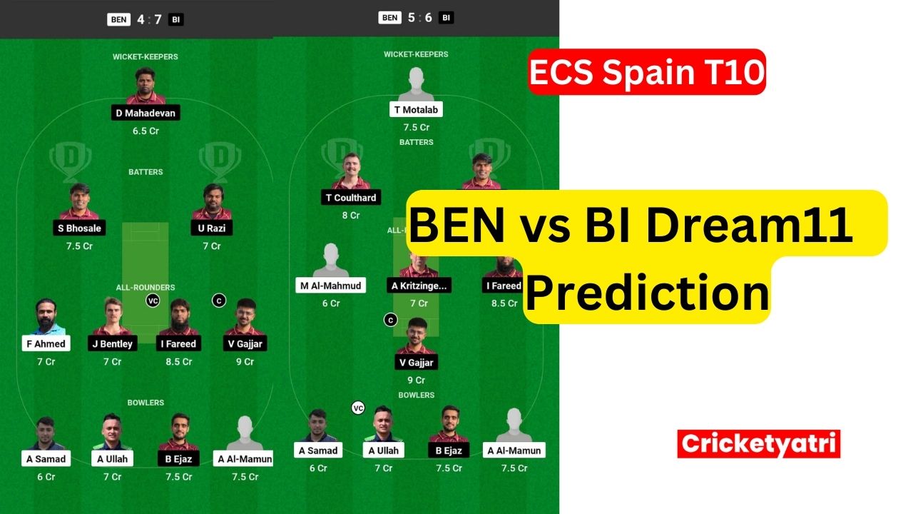 BEN vs BI Dream11