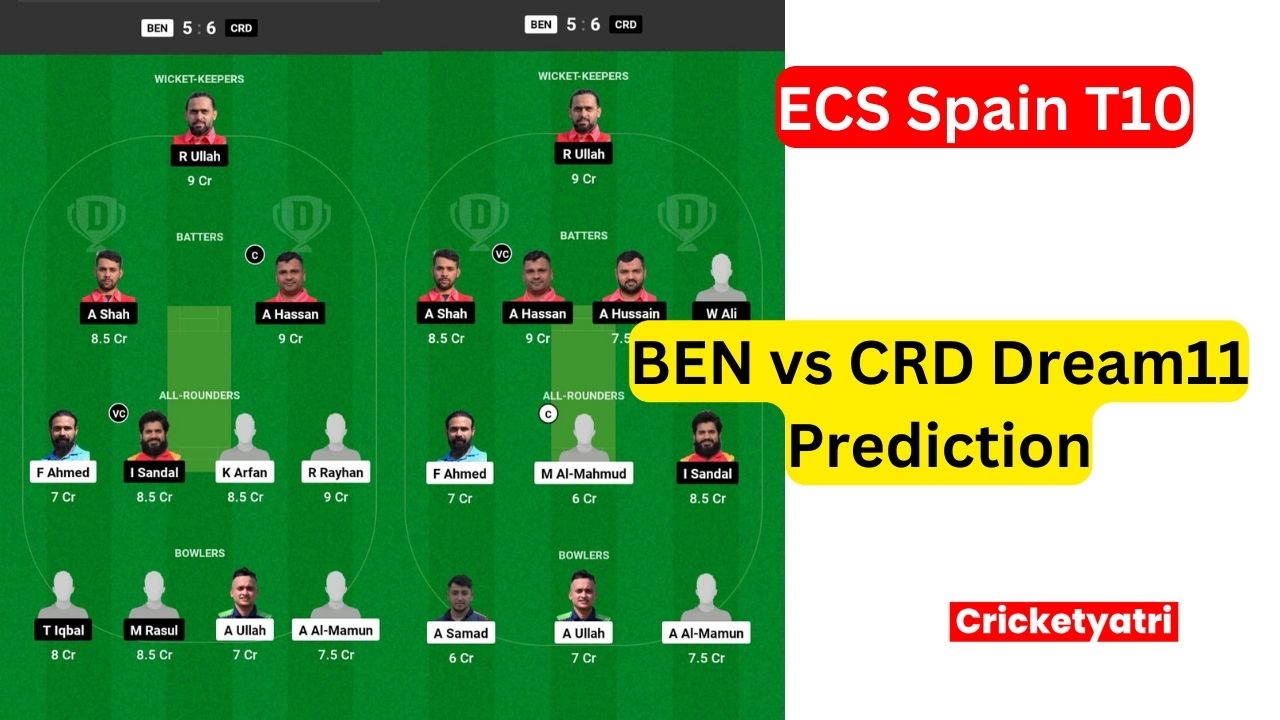 BEN vs CRD Dream11