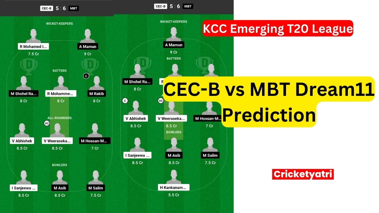 CEC-B vs MBT Dream11