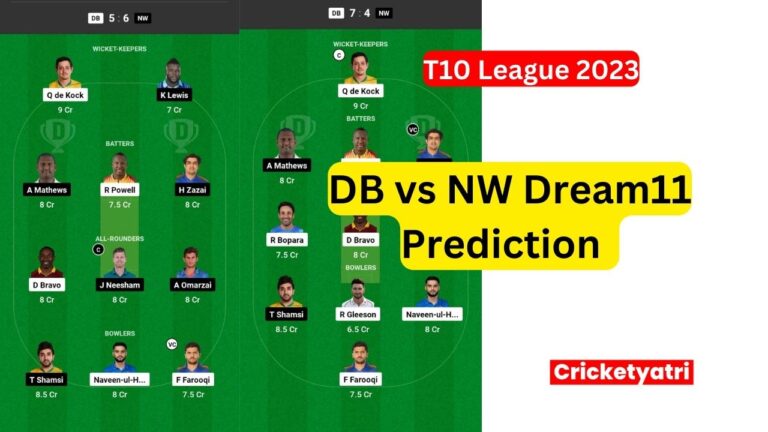 DB vs NW Dream11