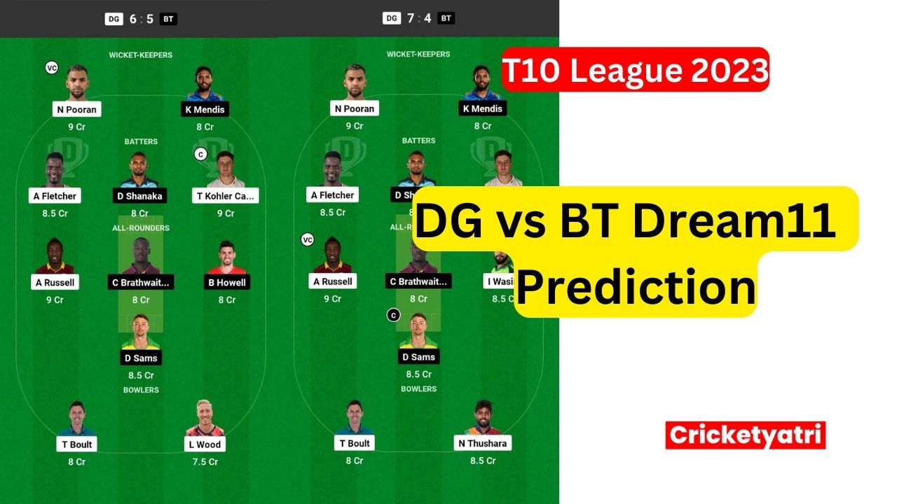 DG vs BT Dream11