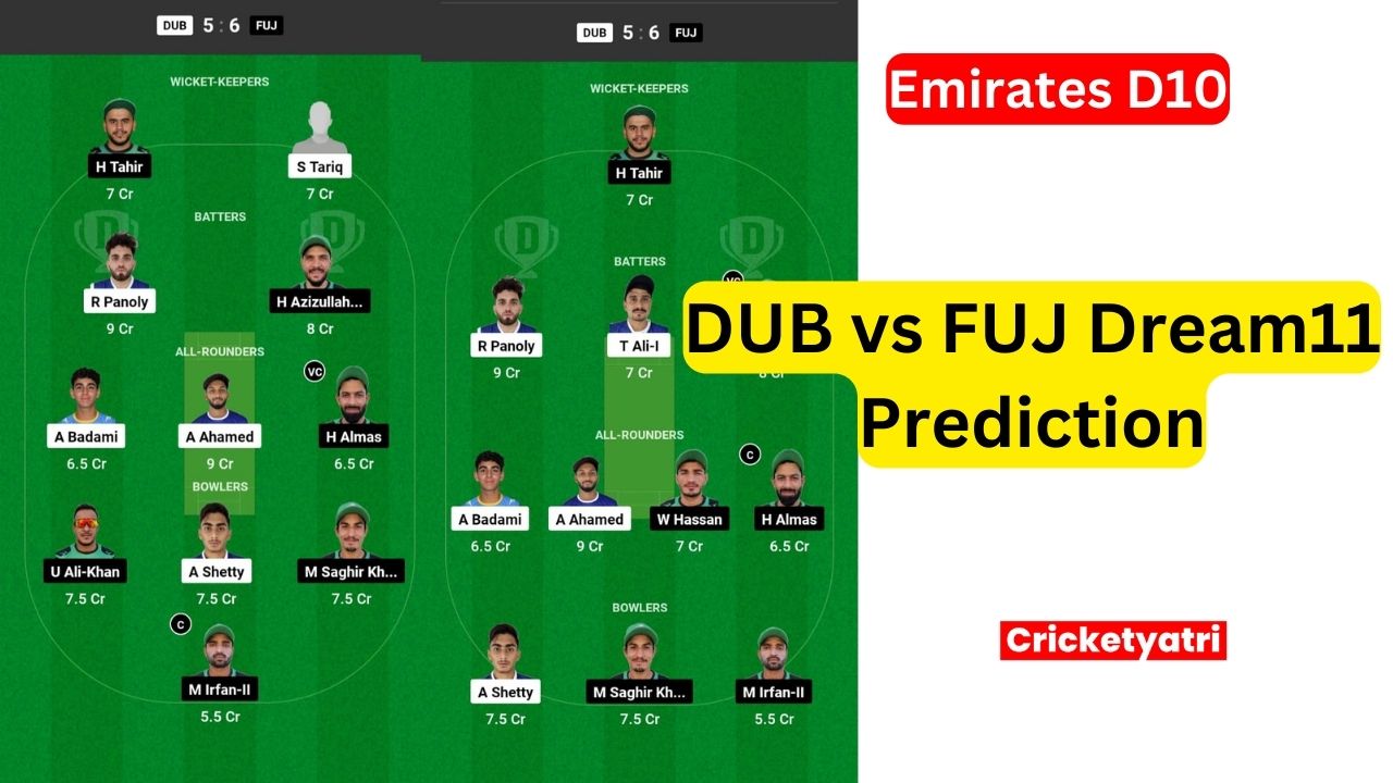 DUB vs FUJ Dream11