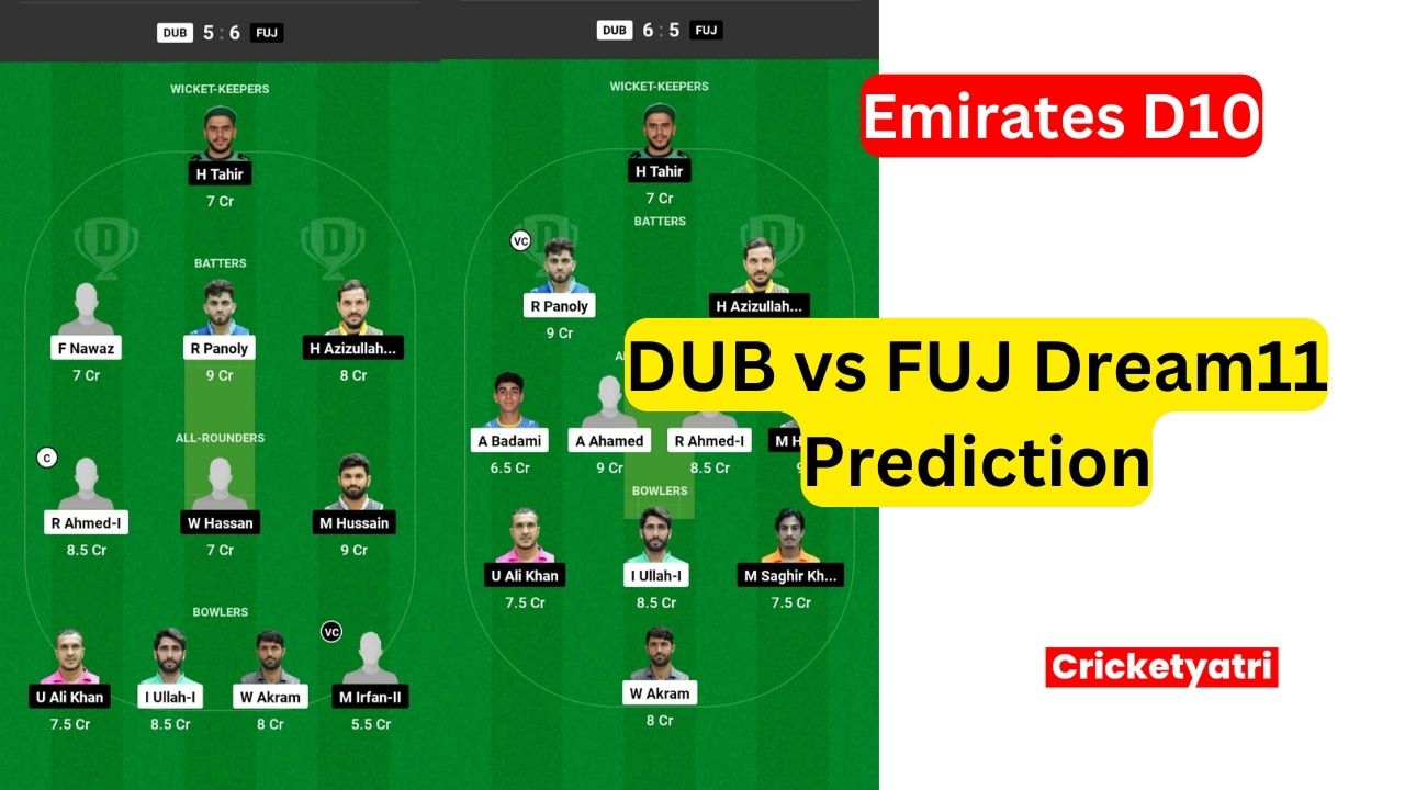 DUB vs FUJ Dream11