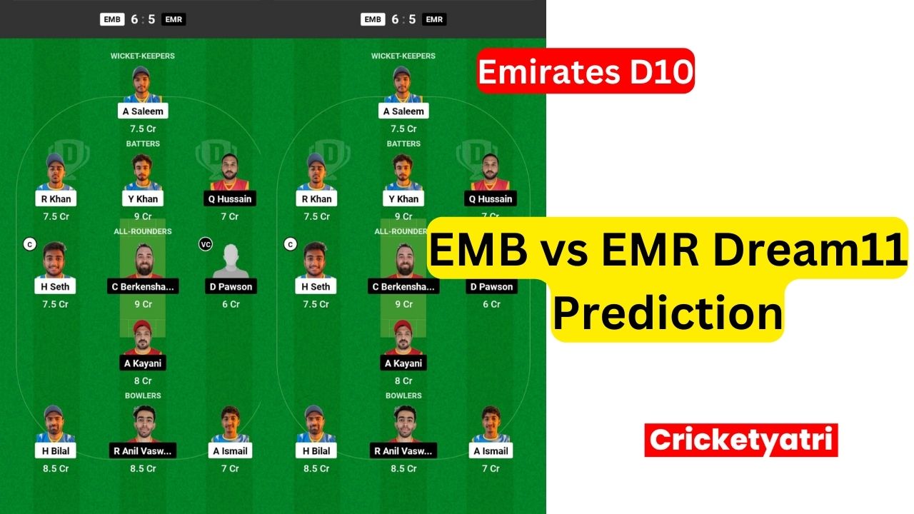 EMB vs EMR Dream11