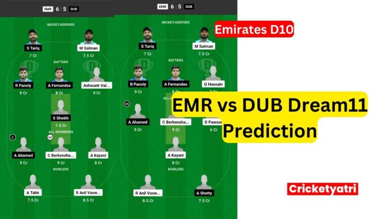 EMR vs DUB Dream11