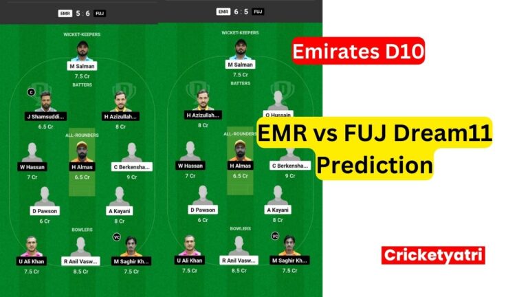 EMR vs FUJ Dream11