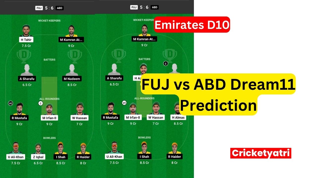 FUJ vs ABD Dream11