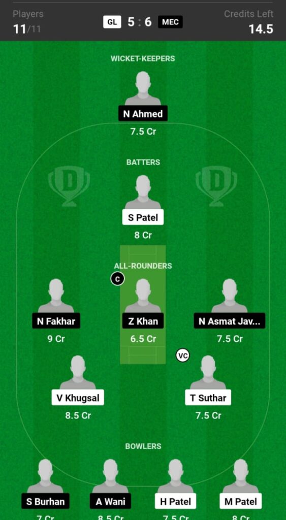 GL vs MEC Dream11