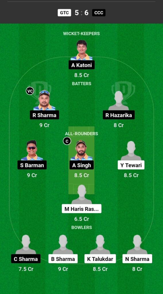 GTC vs CCC Dream11