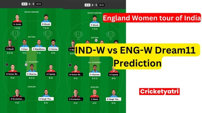 IND-W vs ENG-W Dream11 Prediction