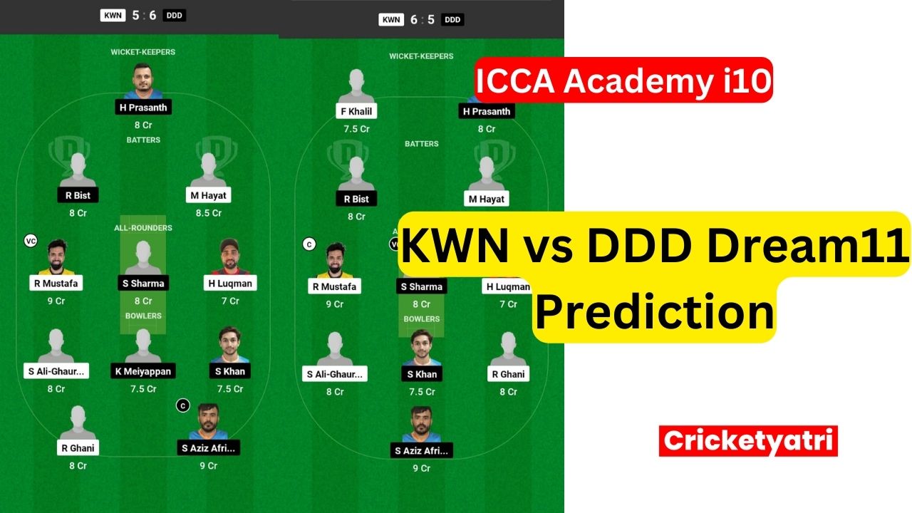 KWN vs DDD Dream11