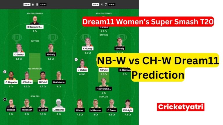 NB-W vs CH-W Dream11