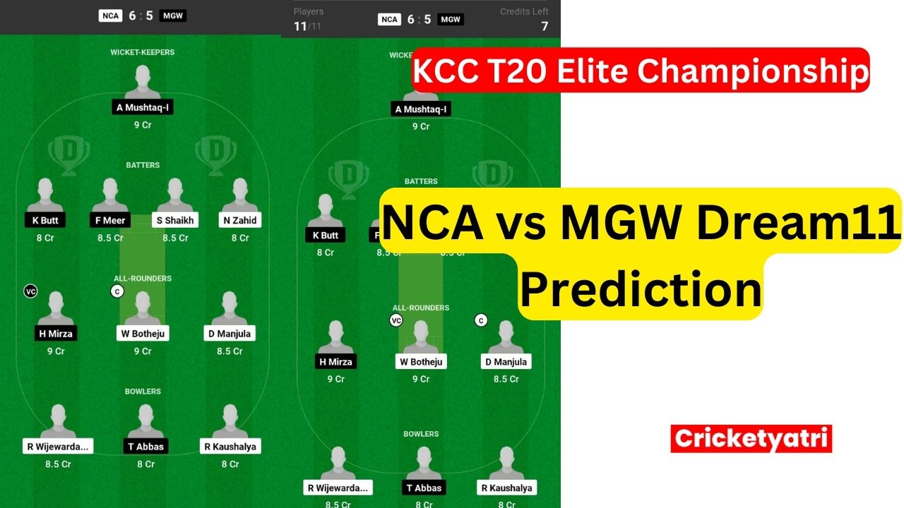 NCA vs MGW Dream11