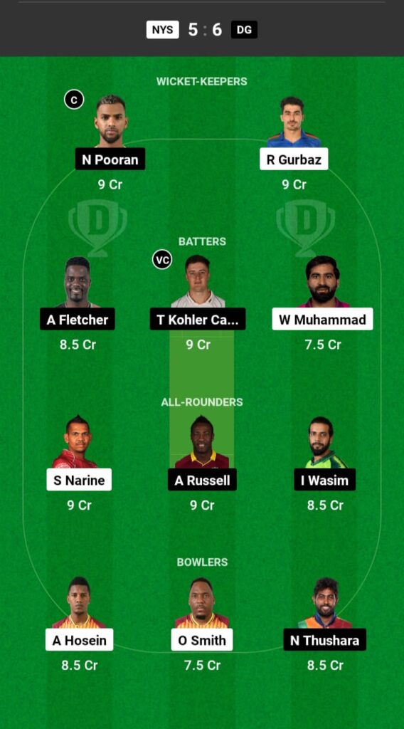 NYS vs DG Dream11