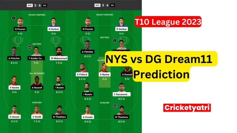 NYS vs DG Dream11 Prediction