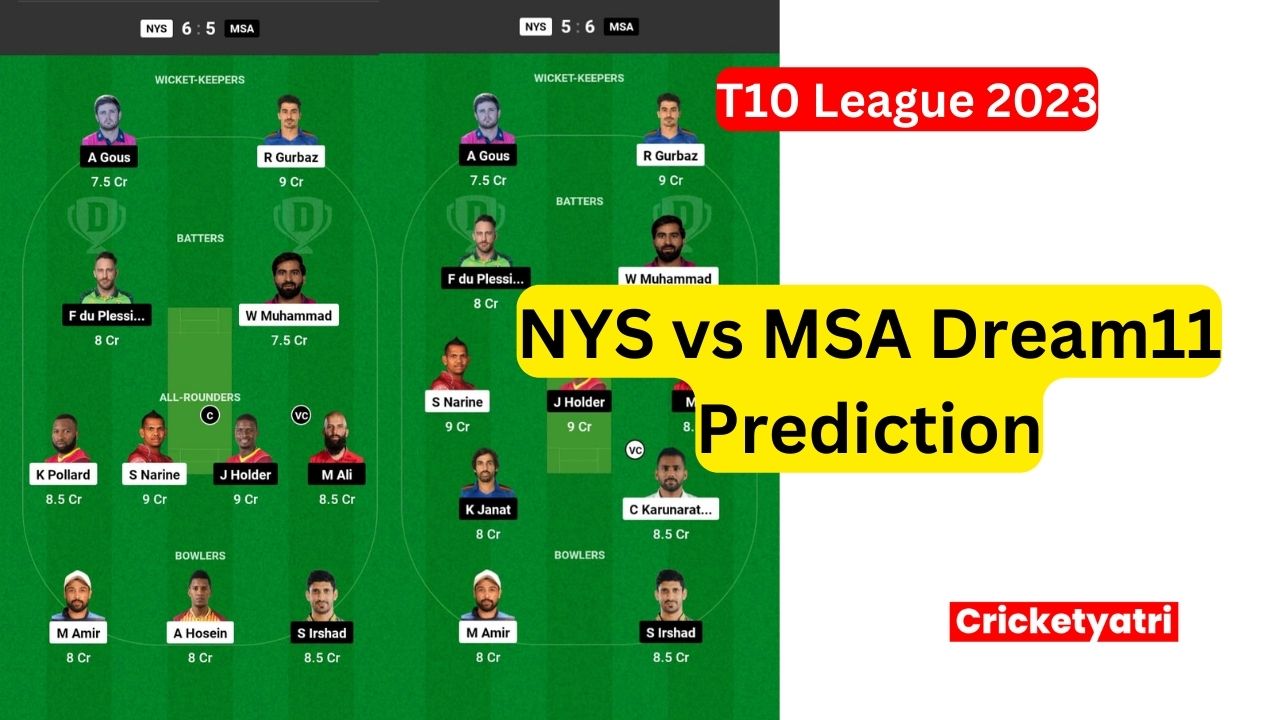 NYS vs MSA Dream11