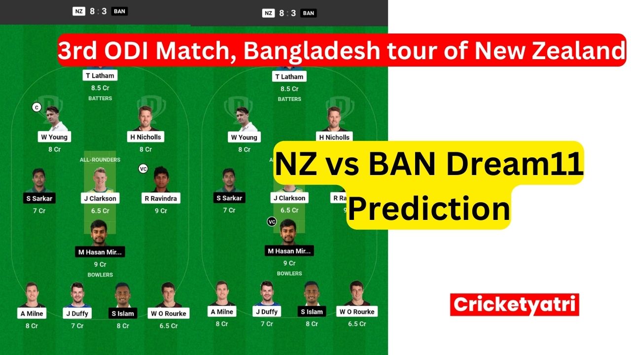 NZ vs BAN Dream11