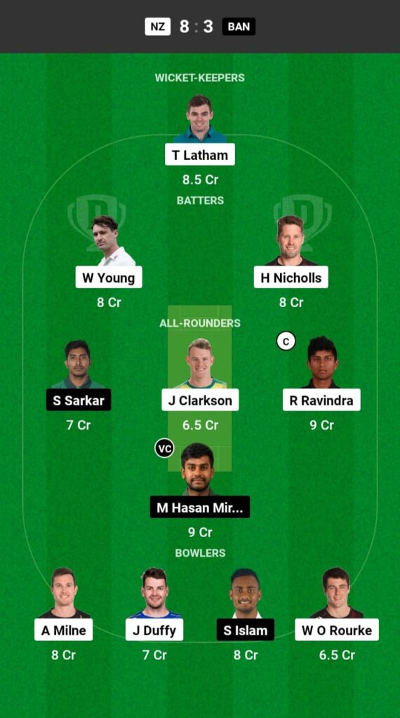 NZ vs BAN Dream11