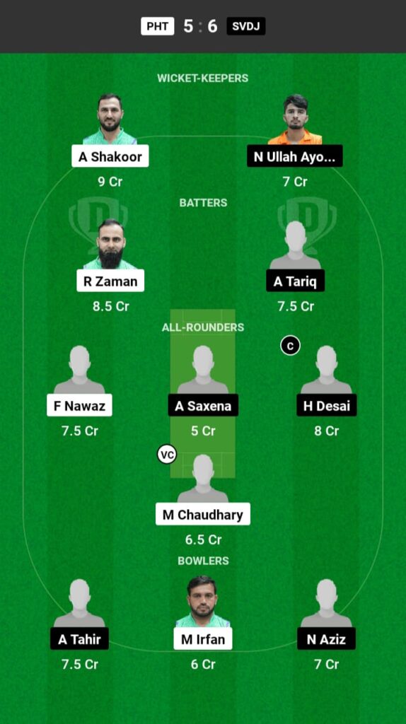 PHT vs SVDJ Dream11