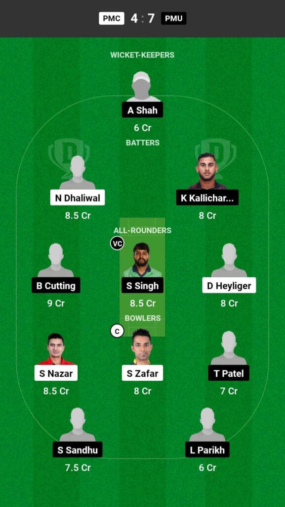 PMC vs PMU Dream11