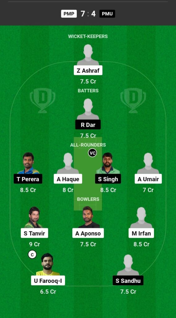 PMP vs PMU Dream11