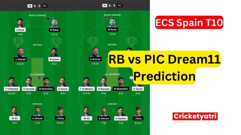 RB vs PIC Dream11 Prediction