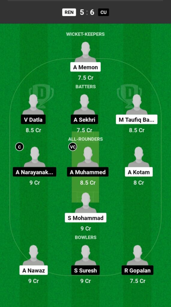 REN vs CU Dream11