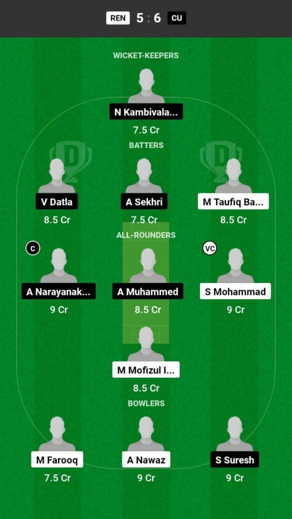 REN vs CU Dream11