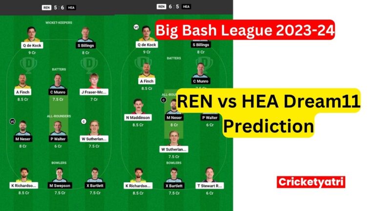 REN vs HEA Dream11