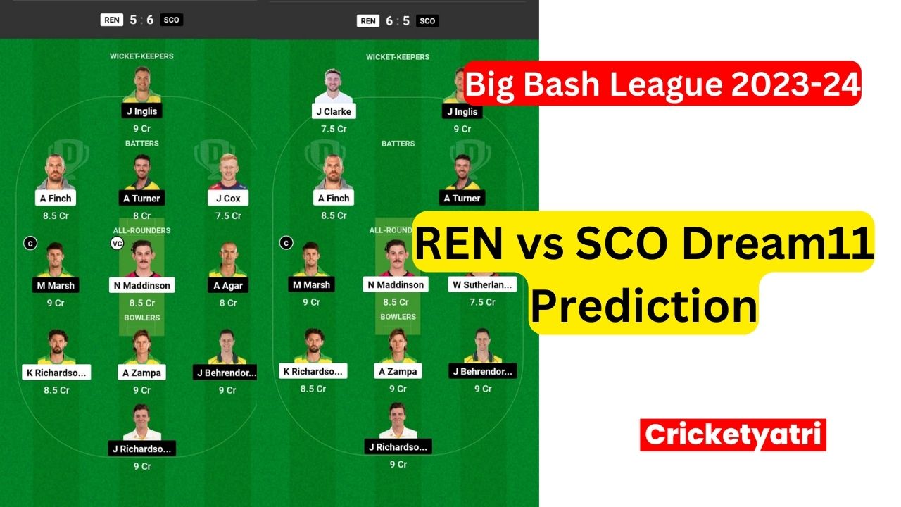 REN vs SCO Dream11 Prediction