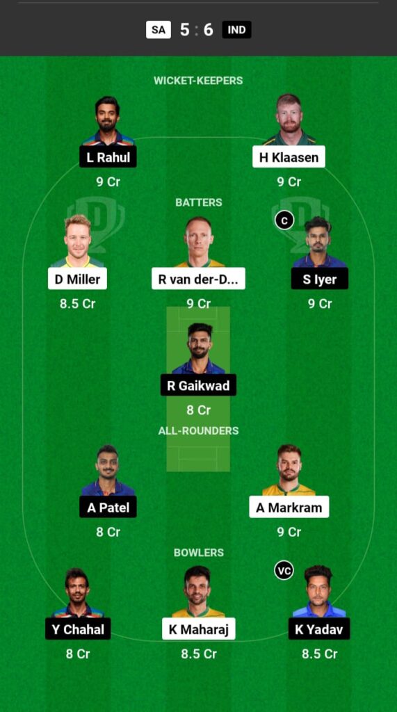 SA vs IND Dream11