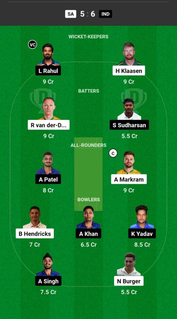 SA vs IND Dream11