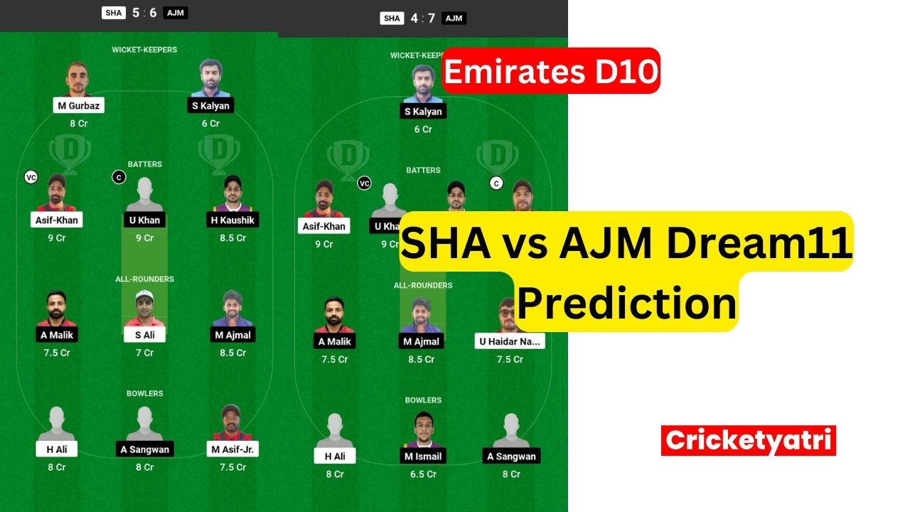 SHA vs AJM Dream11