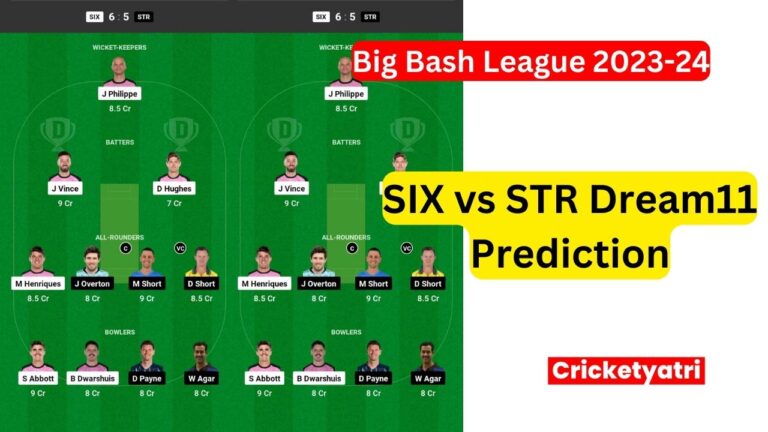 SIX vs STR Dream11