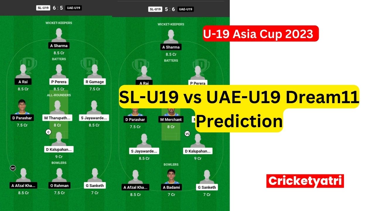 SL-U19 vs UAE-U19 Dream11 Prediction