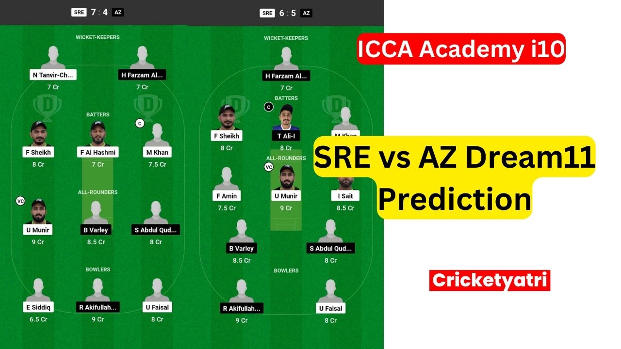 SRE vs AZ Dream11