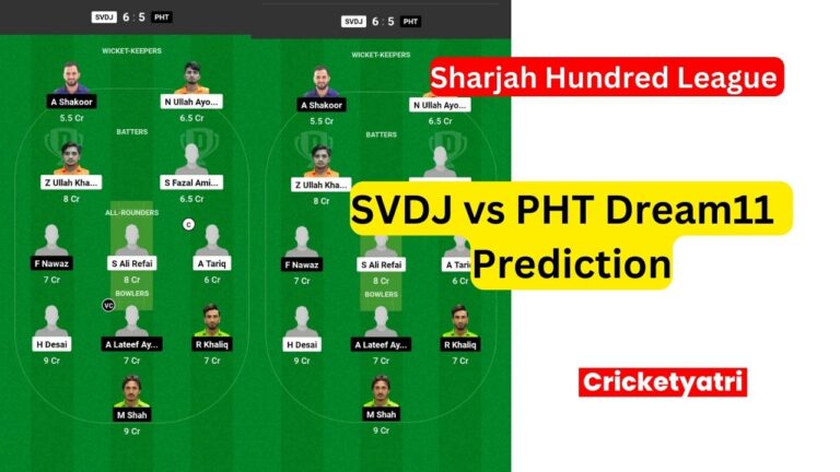 SVDJ vs PHT Dream11 Prediction