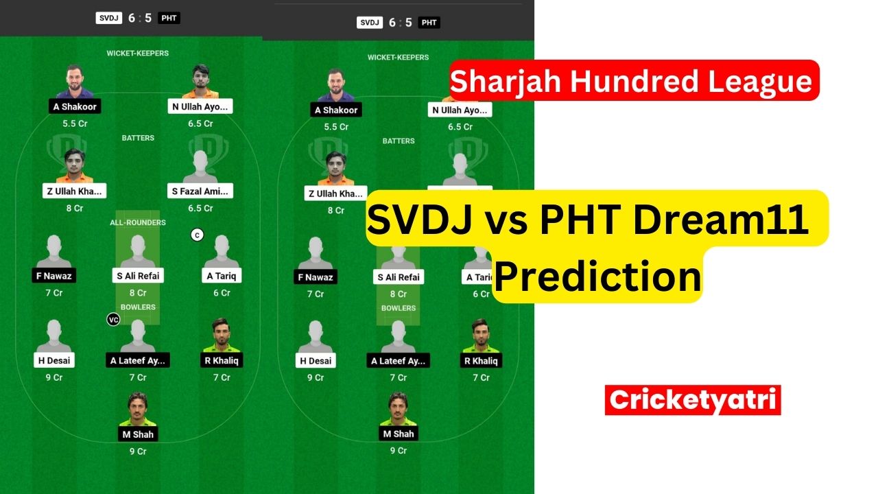 SVDJ vs PHT Dream11 Prediction