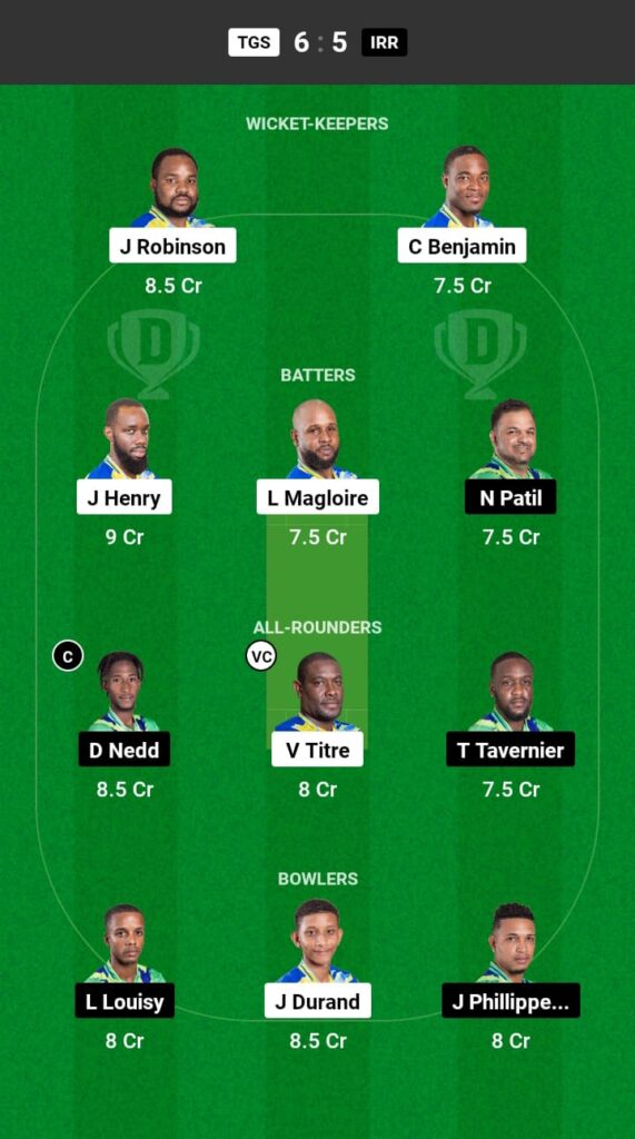 TGS vs IRR Dream11