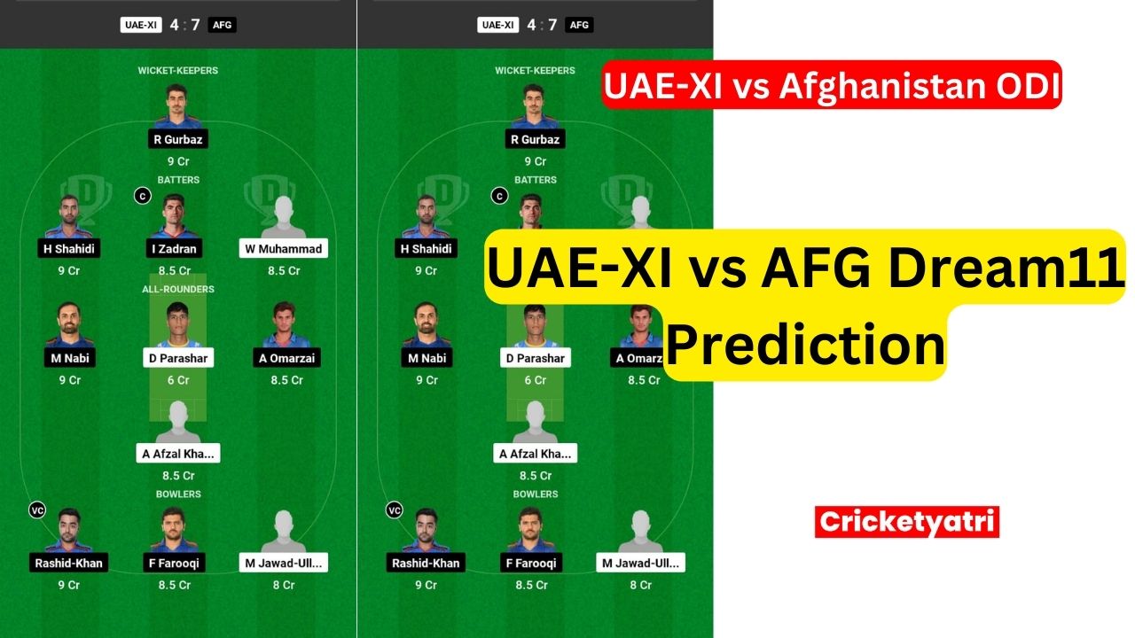 UAE-XI vs AFG Dream11